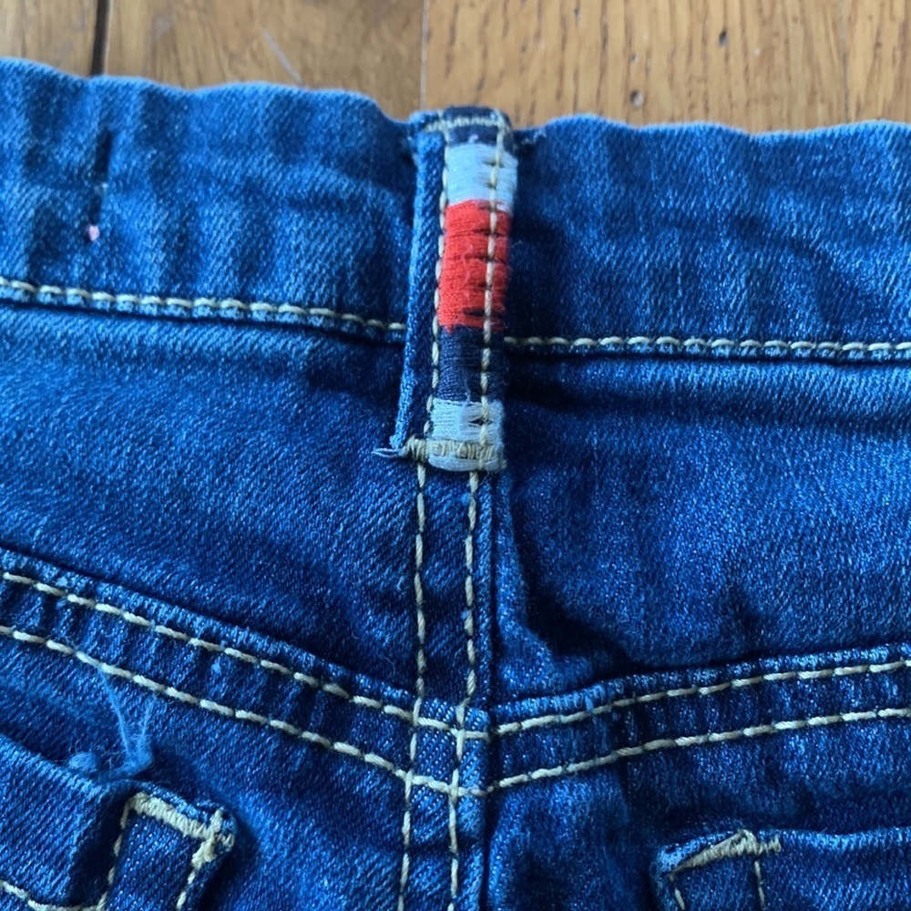 Blank NYC The Mini Barrow High-rise Shorts Girls Cut-off Jean Embroidery Size 12 - Picture 4 of 10